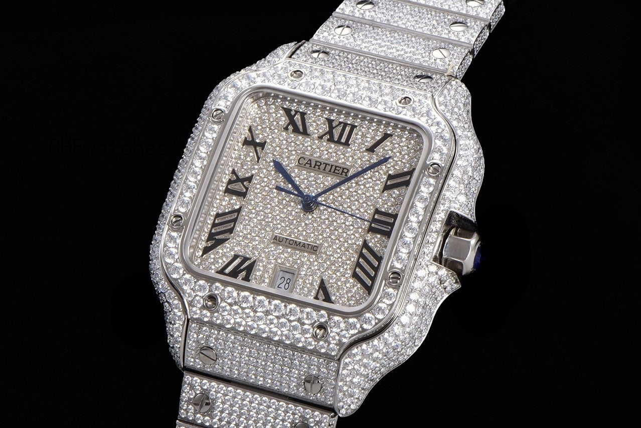 Santos de Cartier Iced Out