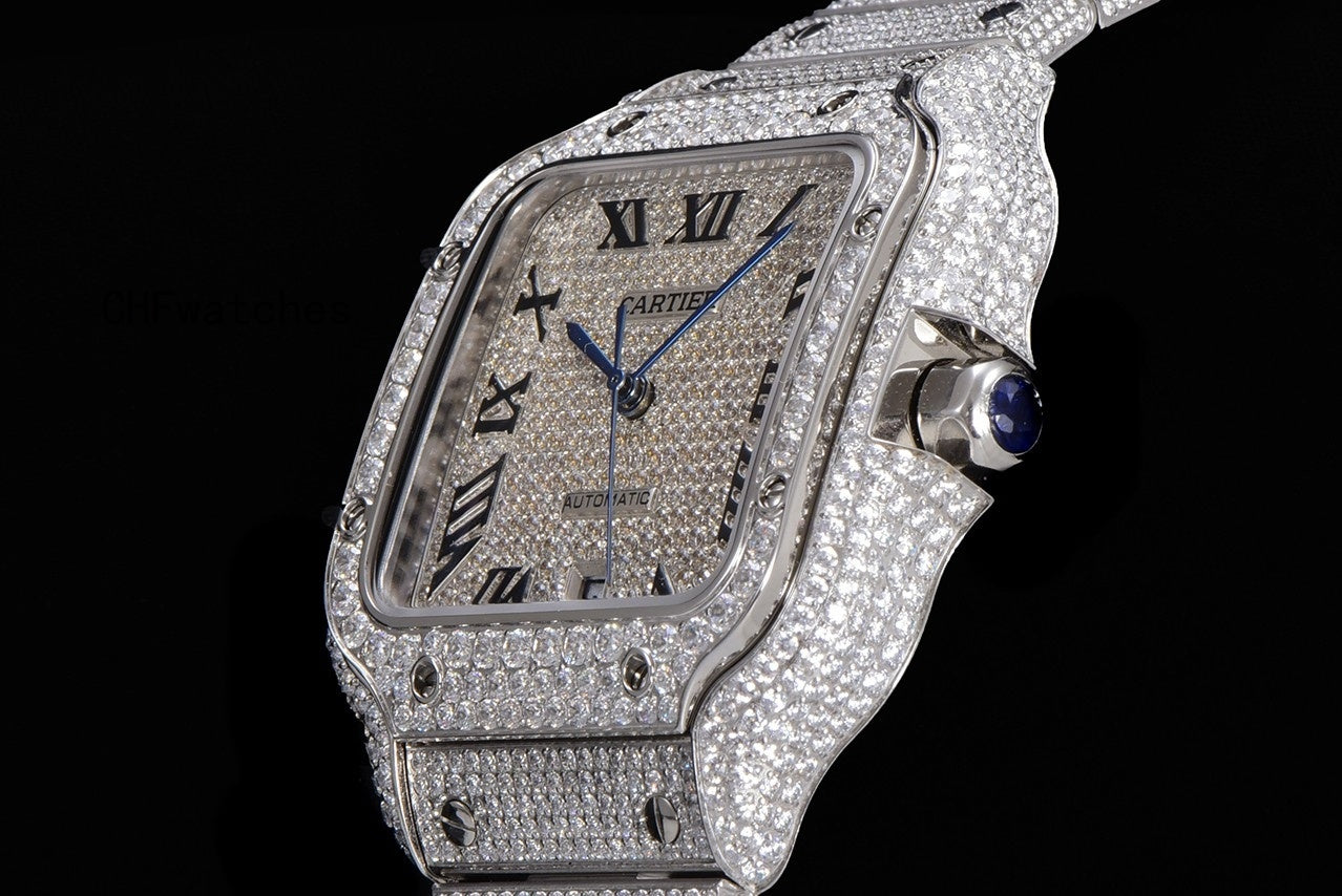 Santos de Cartier Iced Out