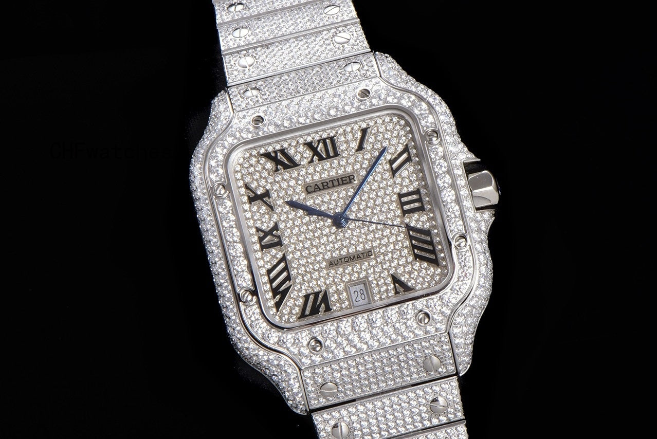 Santos de Cartier Iced Out