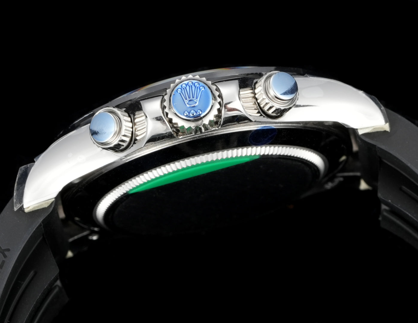 Rolex Daytona : Silver, Black face, black Dial