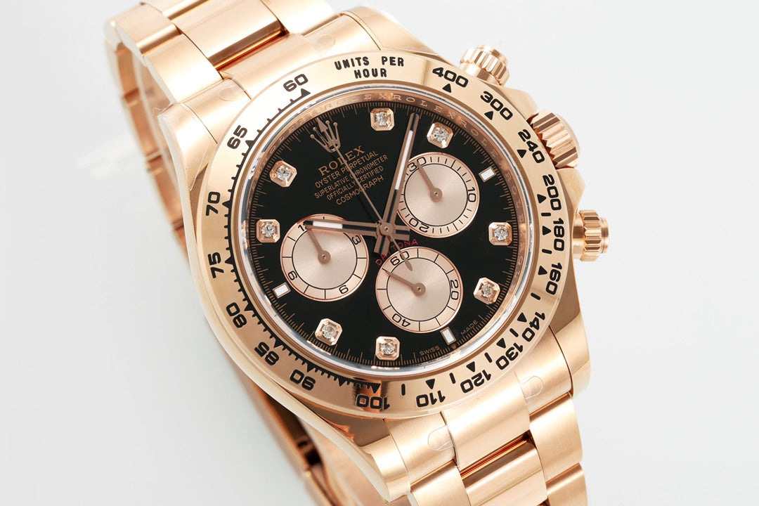 Rolex Daytona : Rose gold, Black face, Rose gold dial
