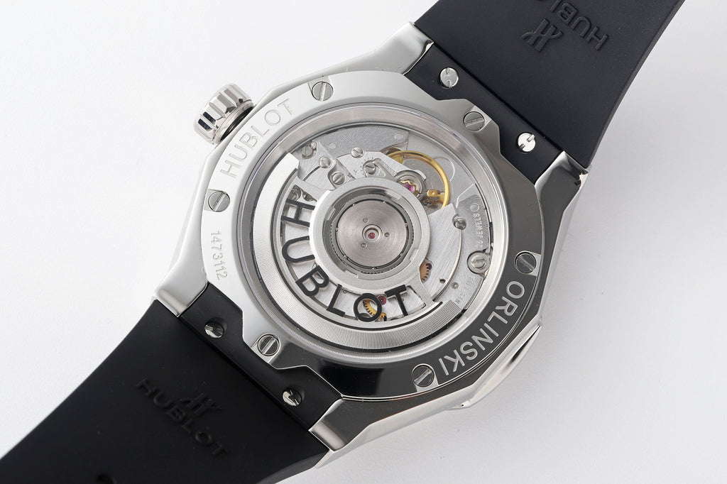 Hublot Classic Fusion Orlinski Titanium Pavé 550.NS.1800.RX.ORL19 : Polished Faceted Black "The Orlinski"