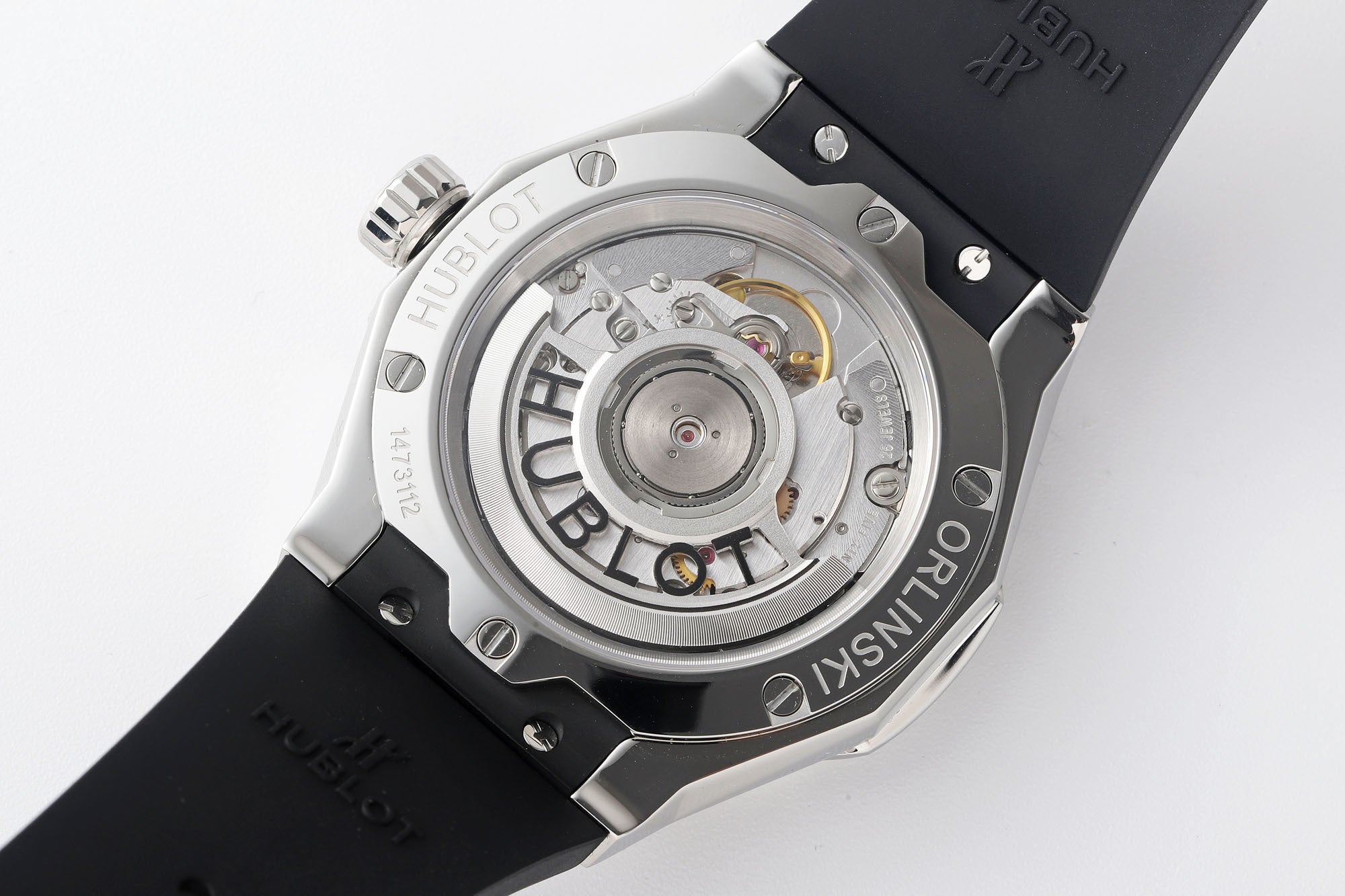 Hublot Classic Fusion Orlinski Titanium Pavé 550.NS.1800.RX.ORL19 : Polished Faceted Black "The Orlinski"