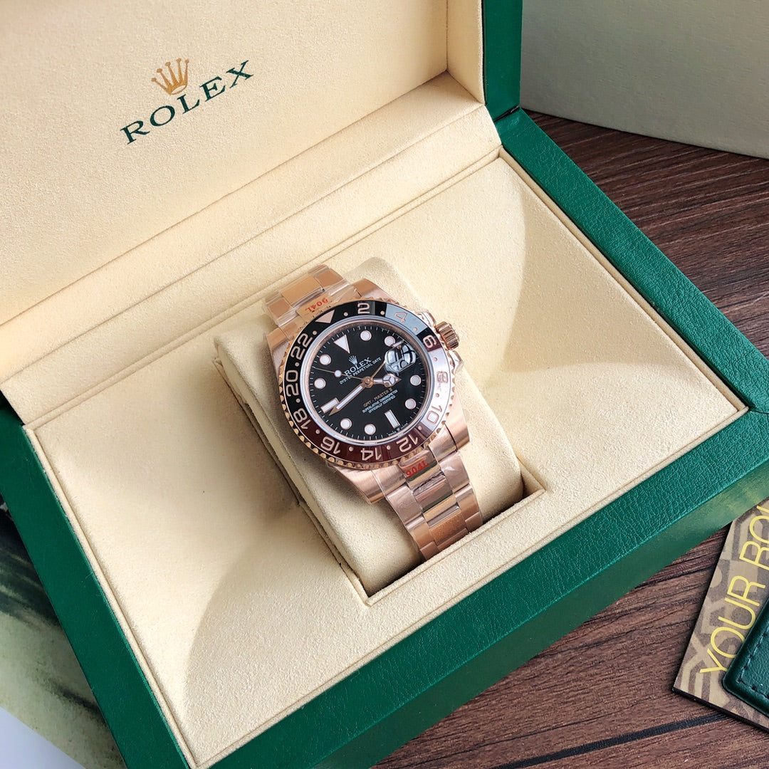 Rolex GMT-Master II 126715CHNR : Everose Gold / Black & Brown