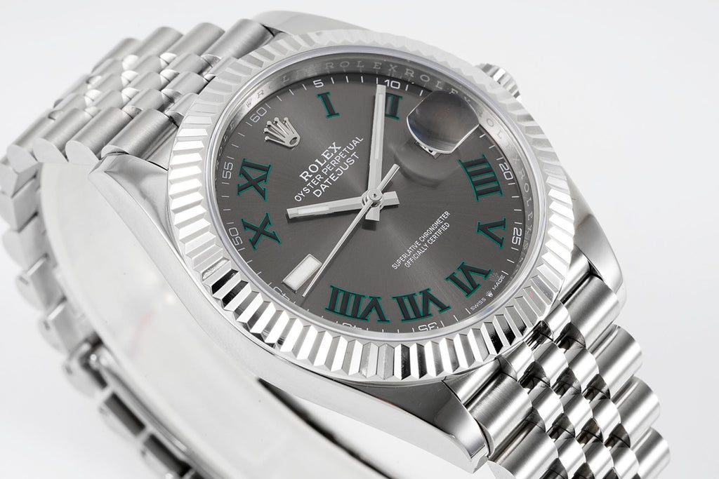 Rolex Datejust 41 126334 : Slate Dial Roman Numerals "Wimbledon"