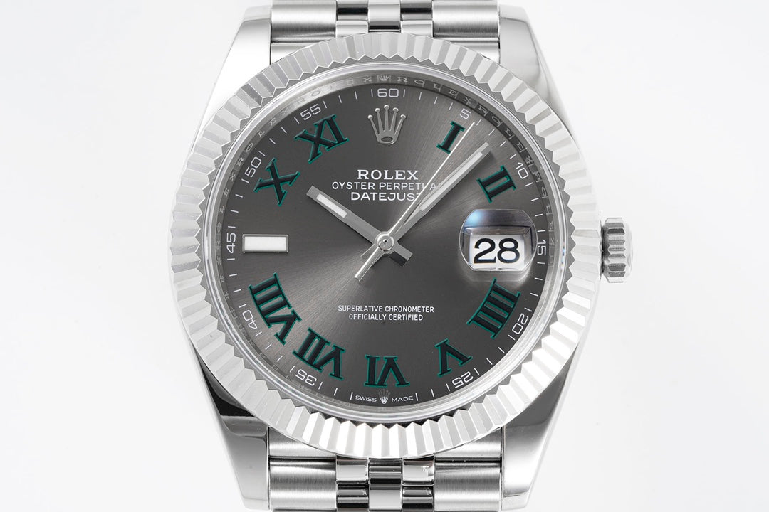 Rolex Datejust 41 126334 : Slate Dial Roman Numerals "Wimbledon"
