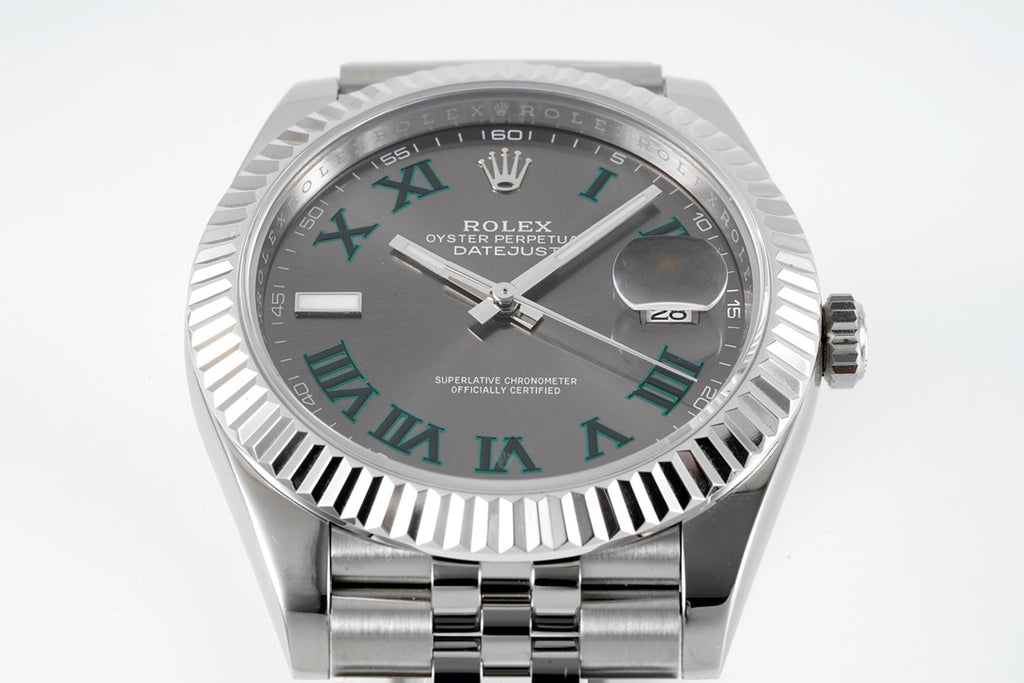 Rolex Datejust 41 126334 : Slate Dial Roman Numerals "Wimbledon"