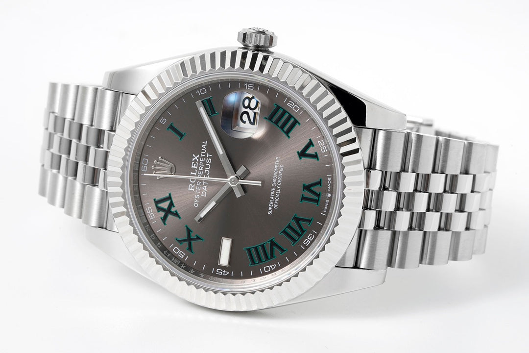 Rolex Datejust 41 126334 : Slate Dial Roman Numerals "Wimbledon"