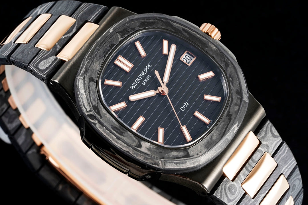 Patek Philippe DiW Carbon Nautilus 5711/1A : "Rose Gold Black Grail"