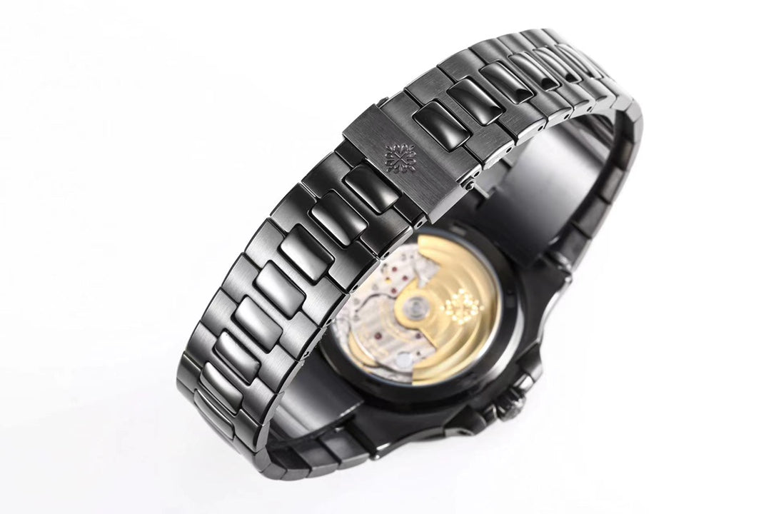Patek Philippe Nautilus Bamford Edition 5711/1A : DLC Coated Matte Black Embossed Dial