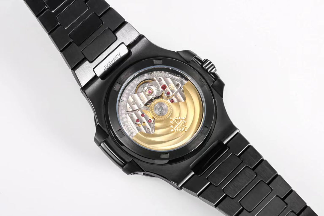 Patek Philippe Nautilus Bamford Edition 5711/1A : DLC Coated Matte Black Embossed Dial