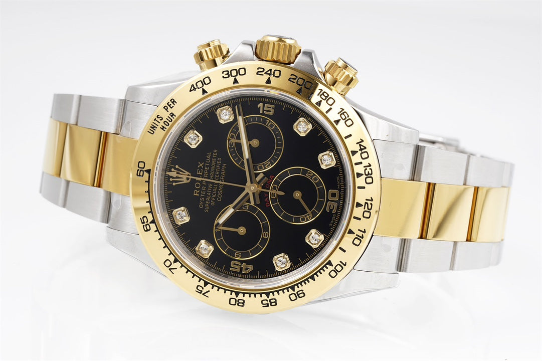 Rolex Cosmograph Daytona 116523 : Black Diamond Dial