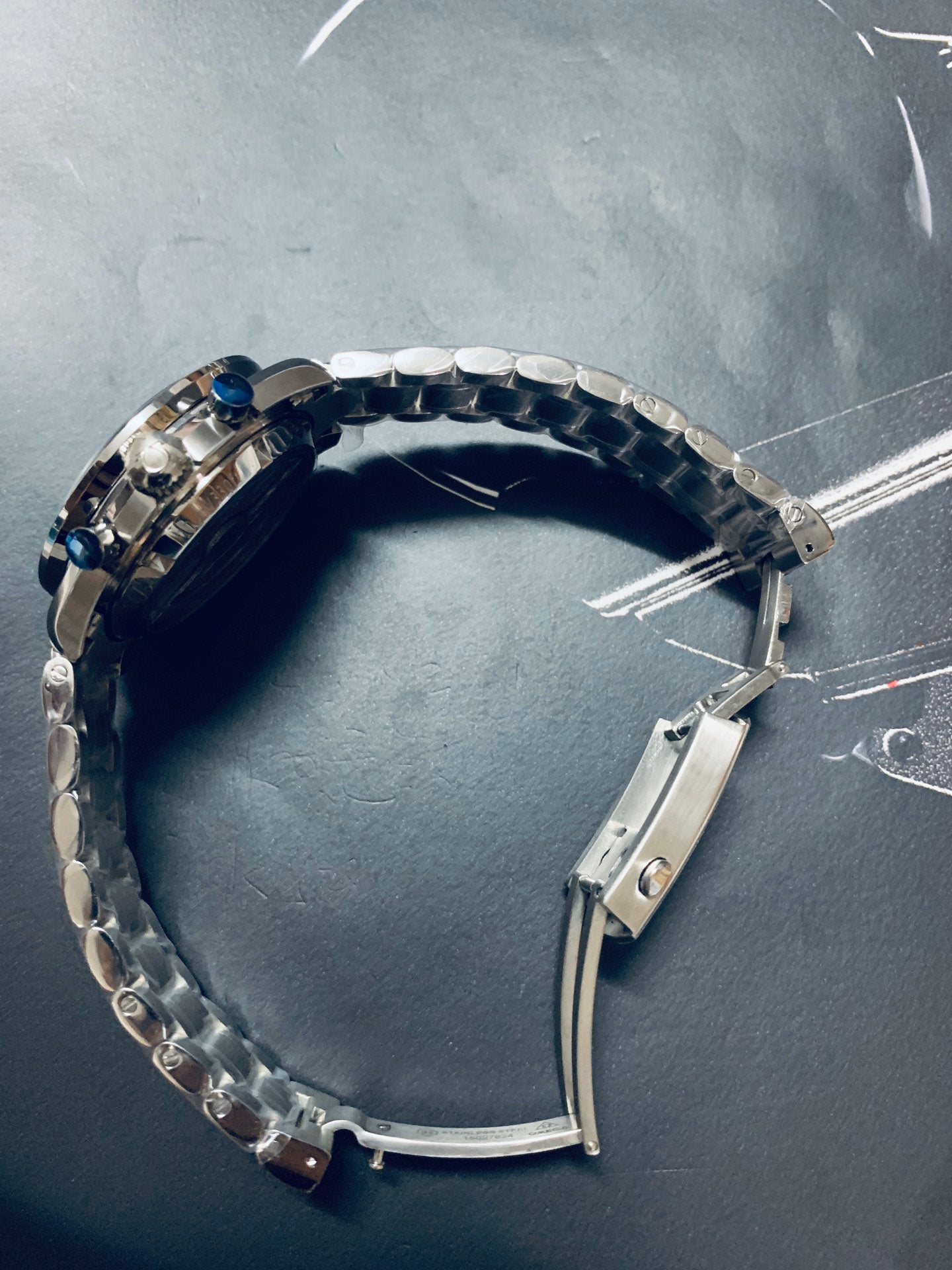 Omega Speedmaster 50th Anniversary 310.32.42.50.02.001 : Silver with Blue sub-dial "Silver Snoopy Award"