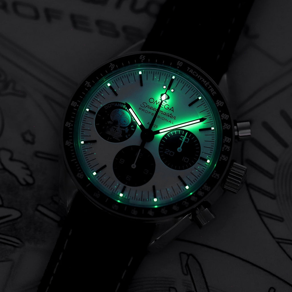 Omega Speedmaster 50th Anniversary 310.32.42.50.02.001 : Silver with Blue sub-dial "Silver Snoopy Award"