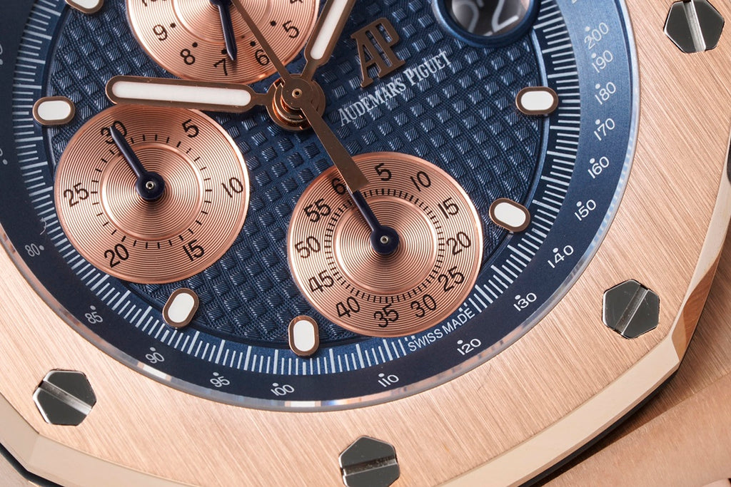 Audemars Piguet Royal Oak Offshore Chronograph 26238OR.OO.2000OR.01 : Blue Petite Tapisserie (Copy)