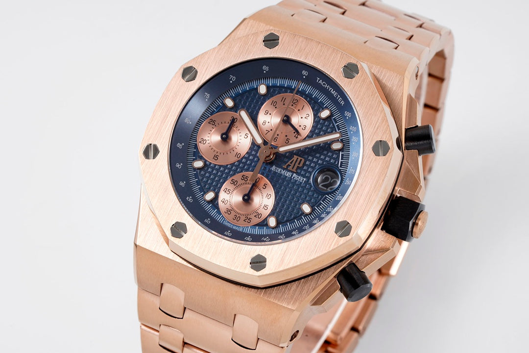 Audemars Piguet Royal Oak Offshore Chronograph 26238OR.OO.2000OR.01 : Blue Petite Tapisserie (Copy)