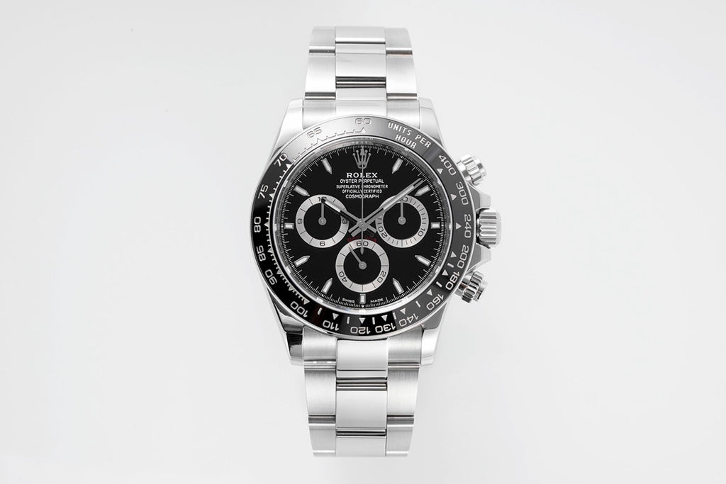 Rolex Cosmograph Daytona 126500LN : Black Dial “Reverse Panda”