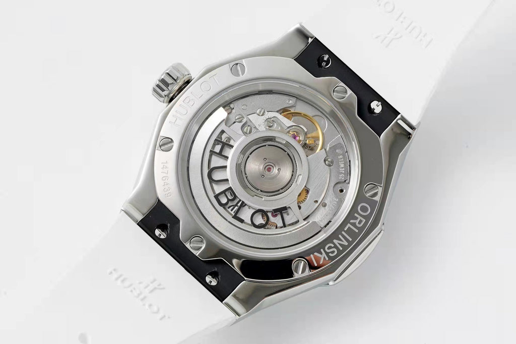 Hublot Classic Fusion Orlinski White Pavé 550.NS.2200.RW.1604.ORL20 : Polished Faceted White "Iced Out"