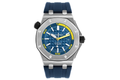 Audemars Piguet Royal Oak Offshore Diver 15710ST.OO.A027CA.01 : Blue "Méga Tapisserie" with yellow accents