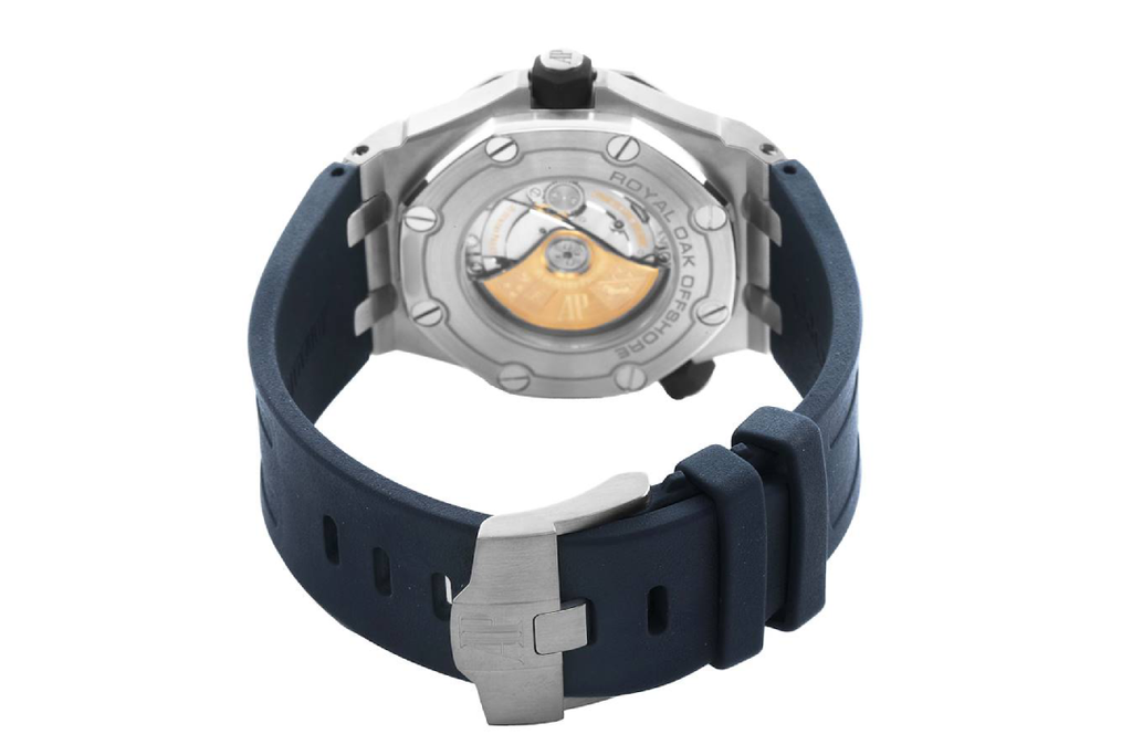 Audemars Piguet Royal Oak Offshore Diver 15710ST.OO.A027CA.01 : Blue "Méga Tapisserie" with yellow accents