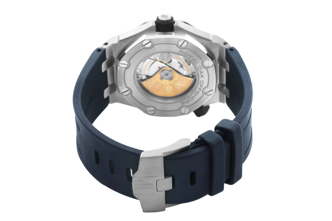 Audemars Piguet Royal Oak Offshore Diver 15710ST.OO.A027CA.01 : Blue "Méga Tapisserie" with yellow accents