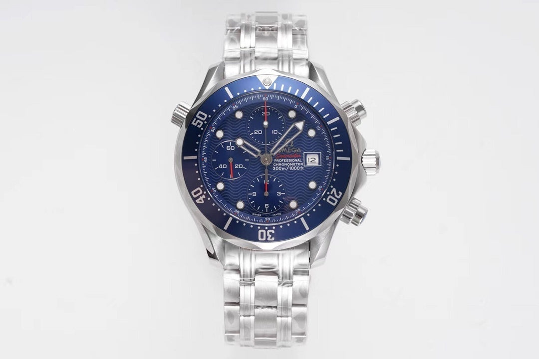Omega Seamaster Diver 300M Chronograph 2599.80.00 : Blue Wave "James Bond Omega"