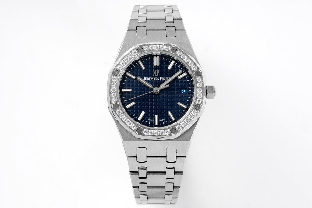 Audemars Piguet Royal Oak 77451ST.ZZ.1361ST.04 : Bleu Nuit, Diamond Bezel