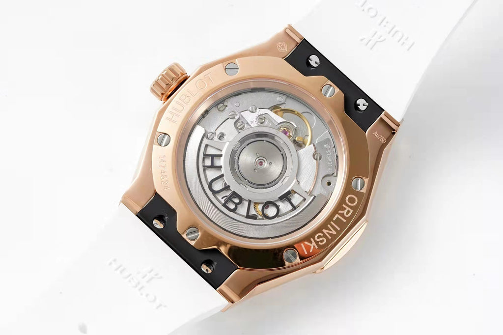 Hublot Classic Fusion Orlinski King Gold Pavé 550.OS.2200.RW.ORL20 : Polished Faceted White "The Orlinski"