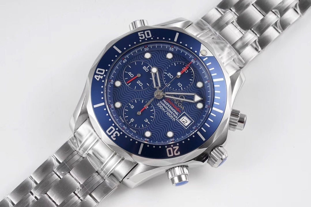 Omega Seamaster Diver 300M Chronograph 2599.80.00 : Blue Wave "James Bond Omega"