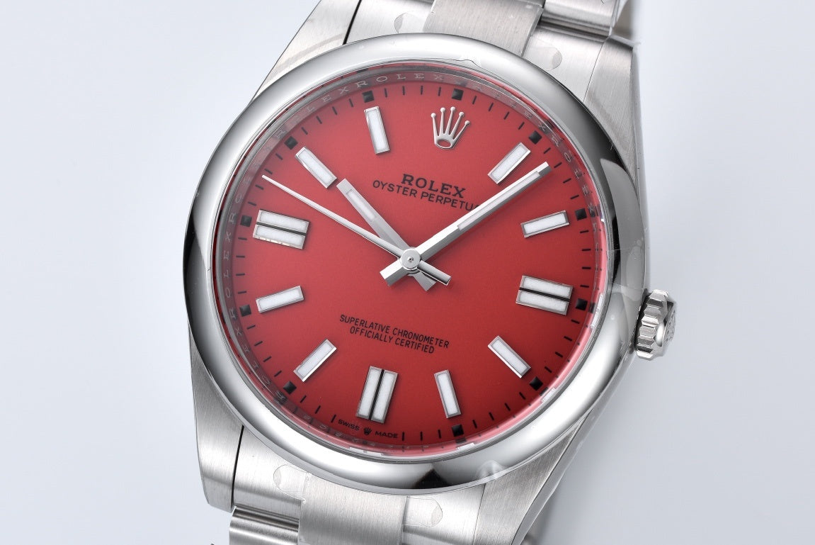 Rolex Oyster Perpetual 124300 : Coral Red Dial