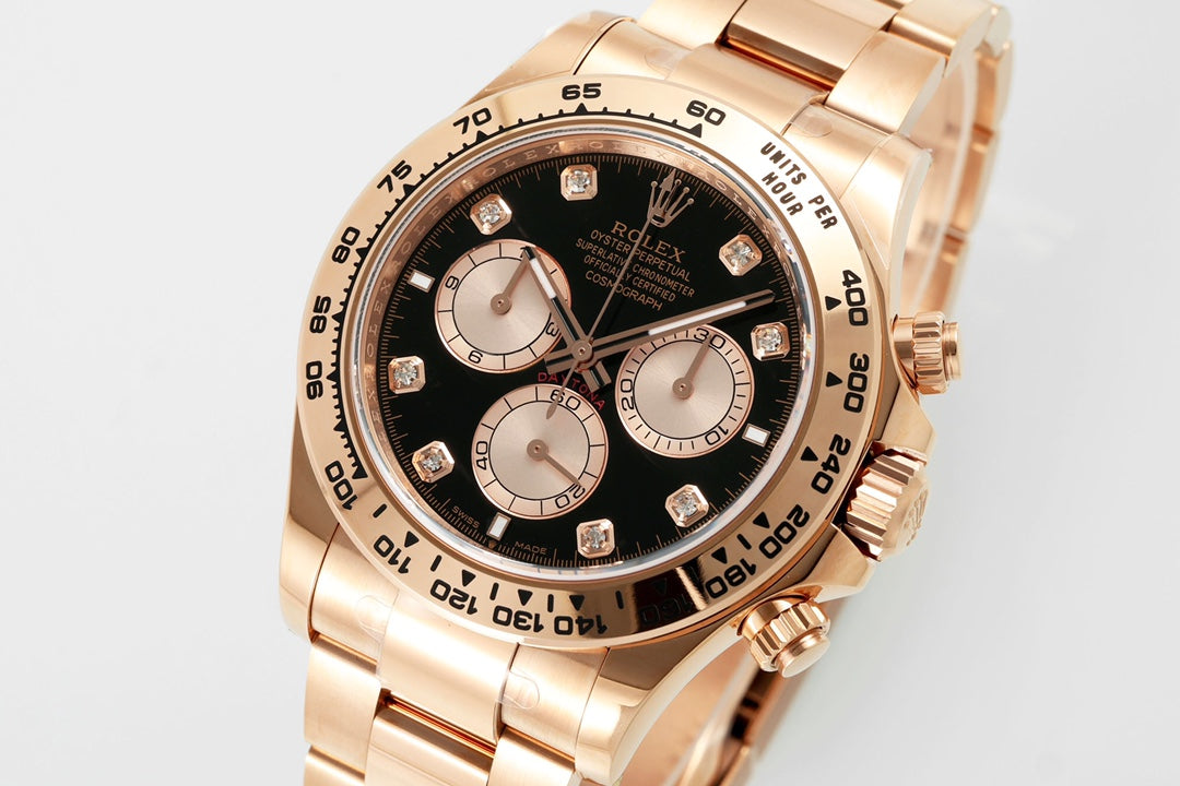 Rolex Daytona : Rose gold, Black face, Rose gold dial