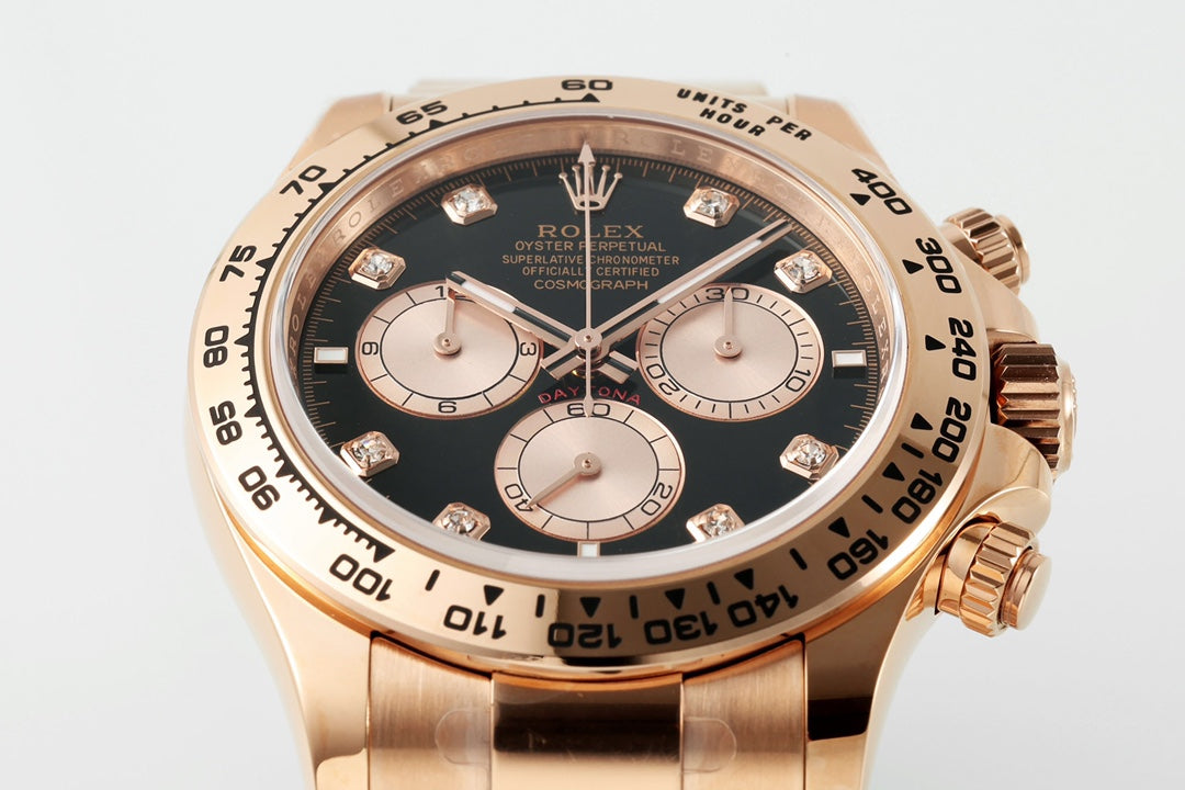 Rolex Daytona : Rose gold, Black face, Rose gold dial