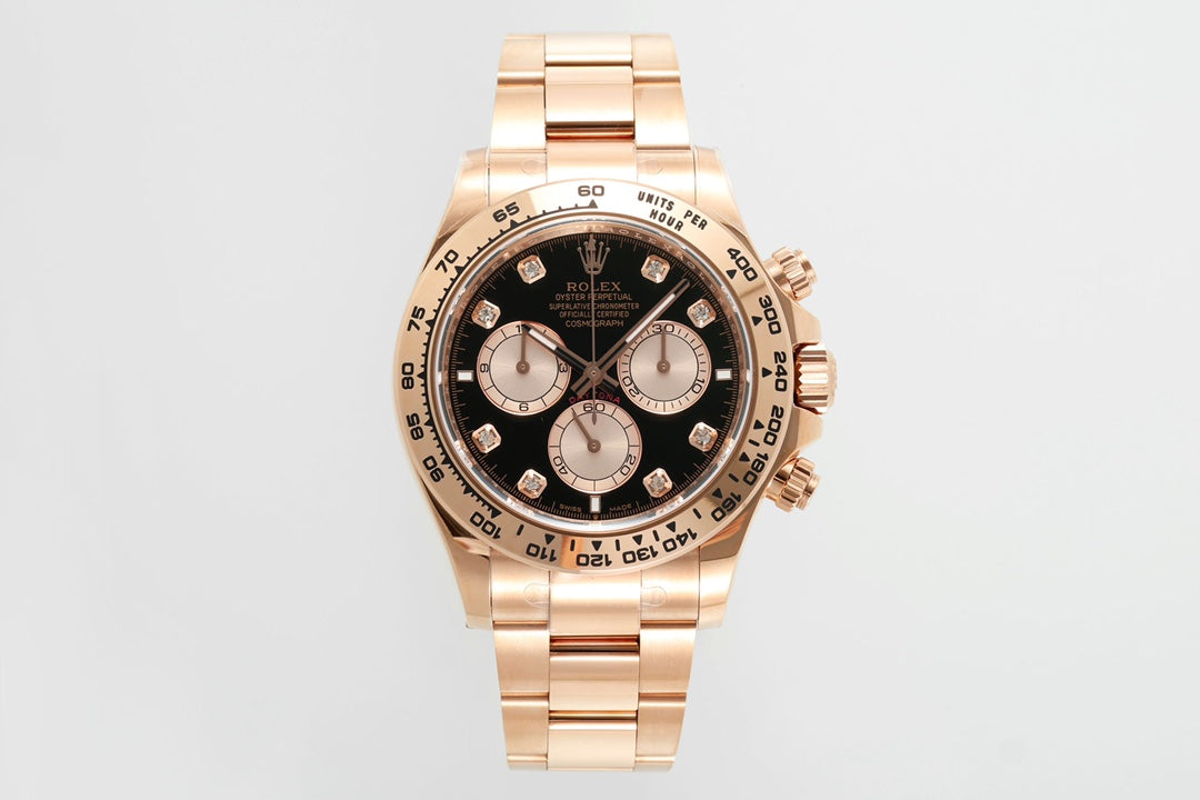 Rolex Daytona : Rose gold, Black face, Rose gold dial