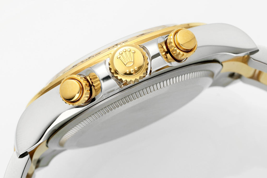 Rolex Cosmograph Daytona 116523 : Black Diamond Dial "Golden Eye"