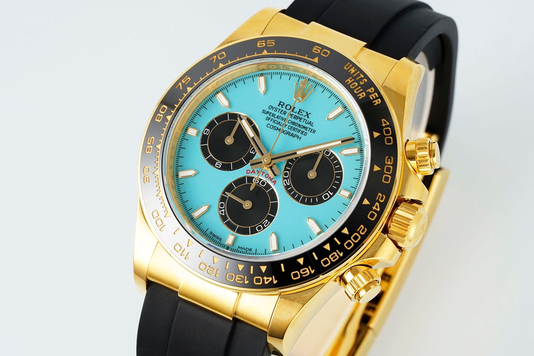 Rolex Cosmograph Daytona 126518LN : Yellow Gold / Turquoise