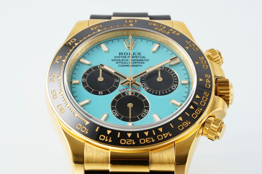 Rolex Cosmograph Daytona 126518LN : Yellow Gold / Turquoise