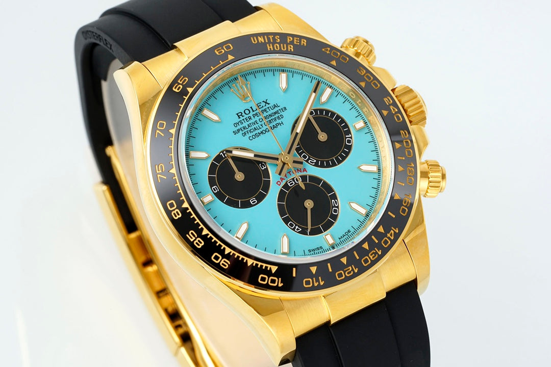 Rolex Cosmograph Daytona 126518LN : Yellow Gold / Turquoise
