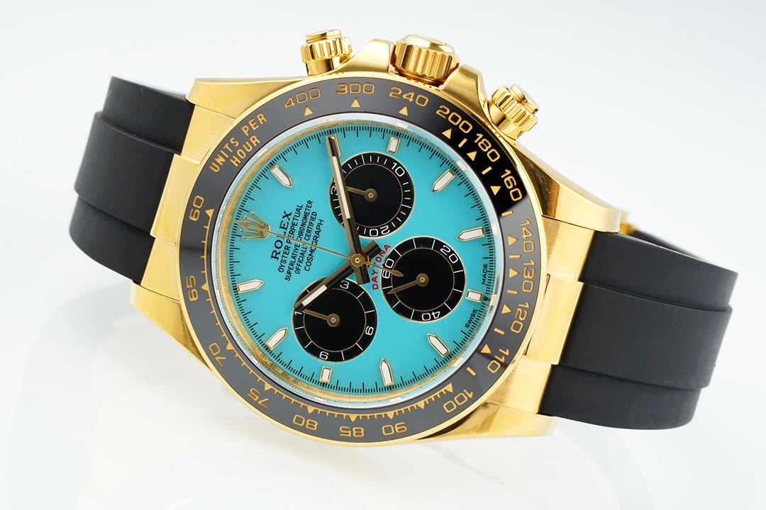 Rolex Cosmograph Daytona 126518LN : Yellow Gold / Turquoise