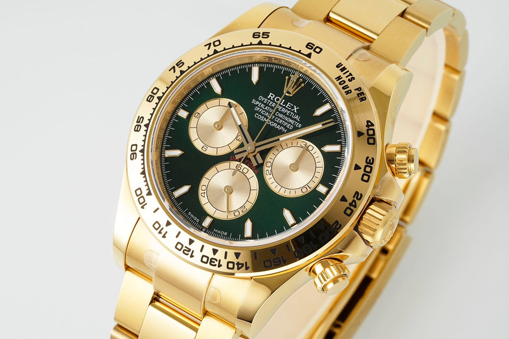 Rolex Cosmograph Daytona 126508 : Yellow Gold / Green